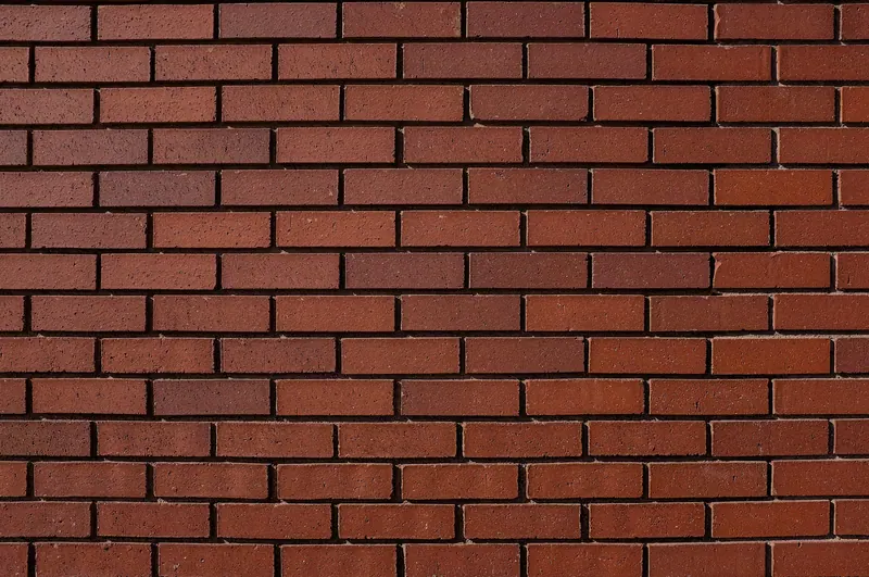 Close-up of red brick masonry
